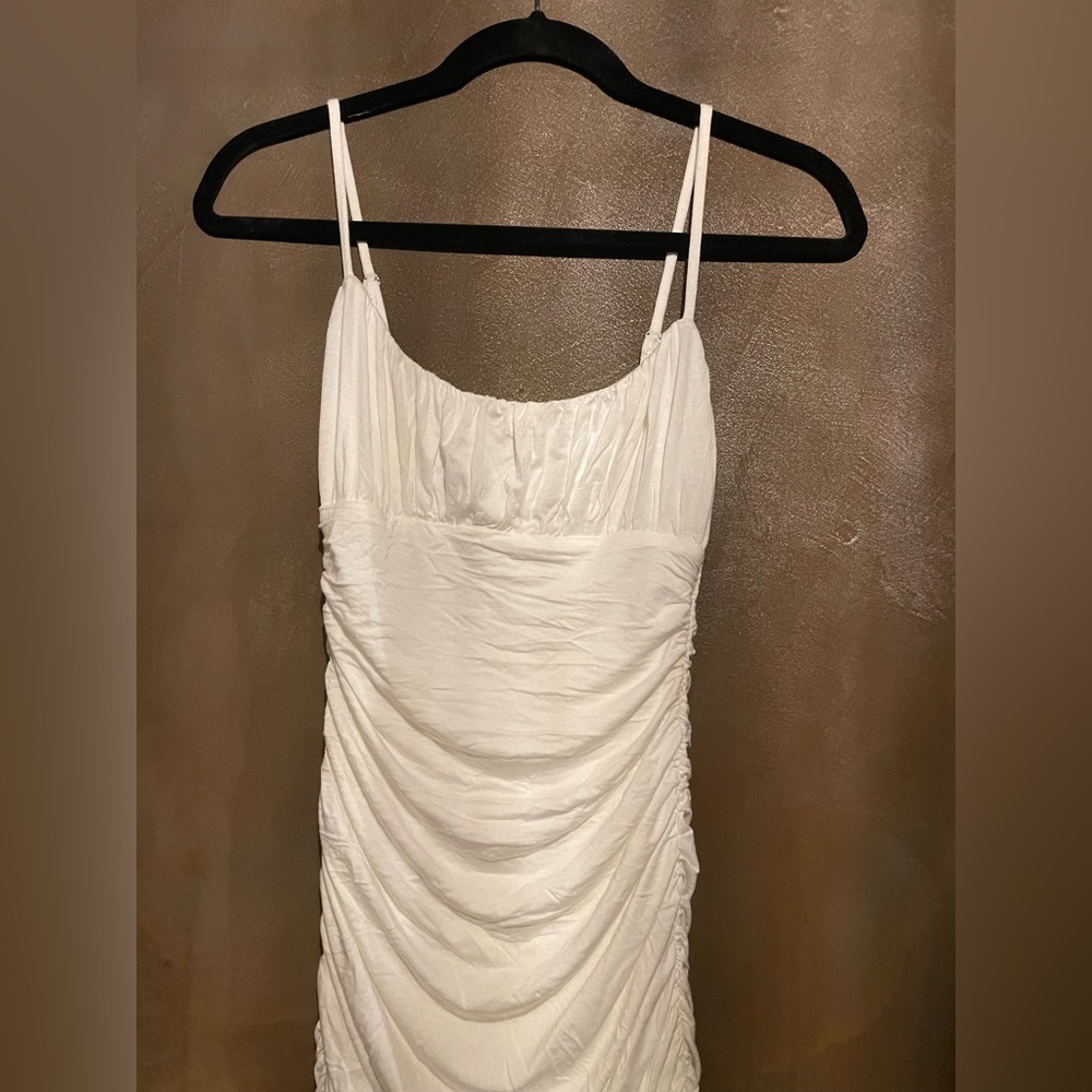 Lovers + Friends Strapless White Ruched Dress - Picture 3 of 5